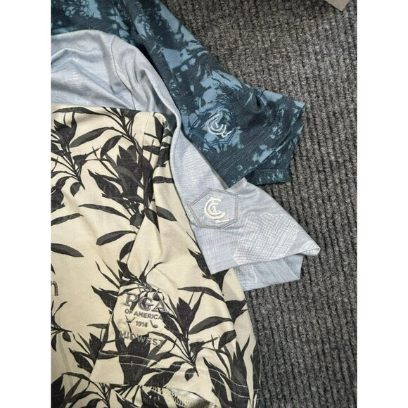 TravisMathew Men's Polo Shirts Lot of 3 L Leaf & Floral Patterns Short Sleeves - Picture 3 of 13